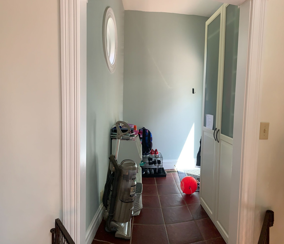 Harness Mudroom Before Jackie Barnes Design