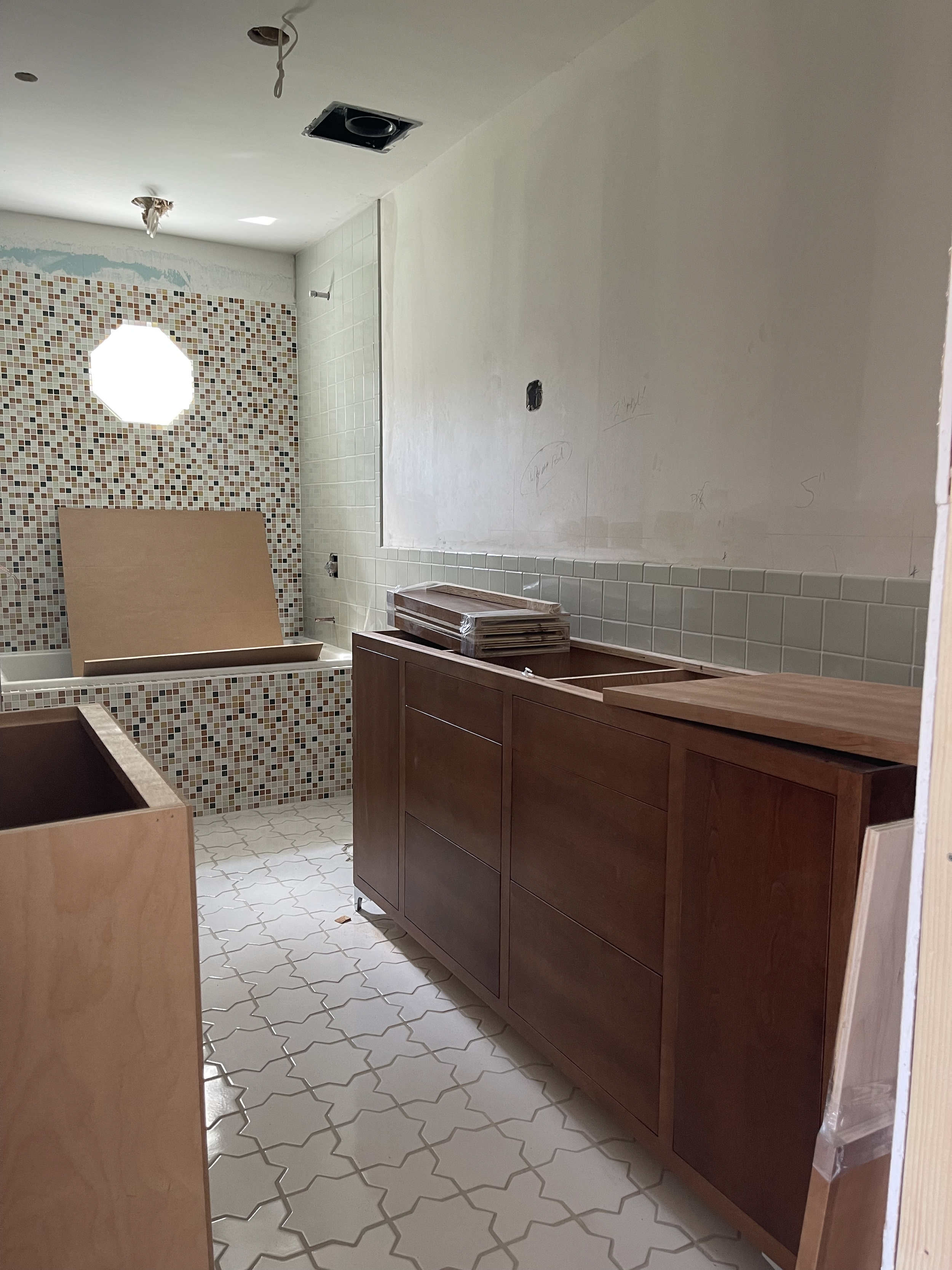 Custom vanity counters for bathroom remodel